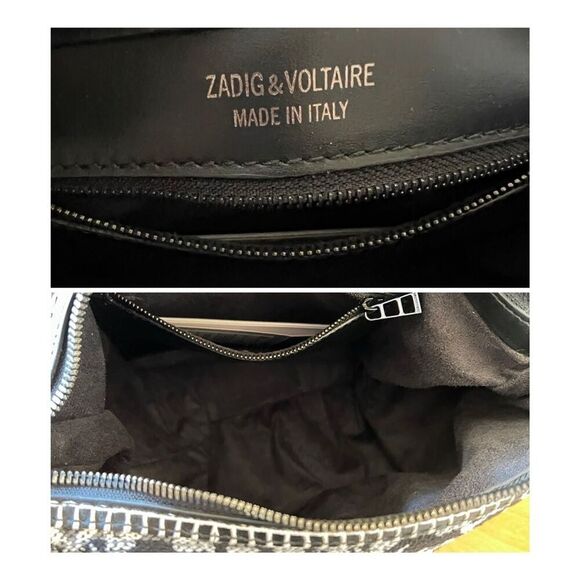 ZADIG & VOLTAIRE LE CECILIA FOLK JACQUARD HANDBAG AZTEC EMBROIDERED BOHO NWT - Picture 11 of 12